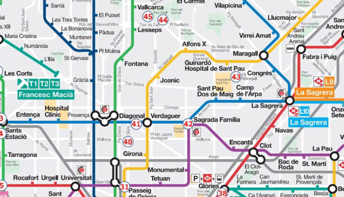 Metro Kaart Barcelona Icoon